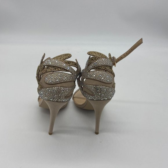 FSJ Open Toe Rhinestone Heels Stilettos Sandals - Picture 7 of 12